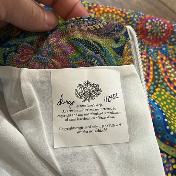 NWT - ART MOSAIC FASHION by JANE VALLEJO Mini Skirt with Flounce Hemline - Picture 2 of 10